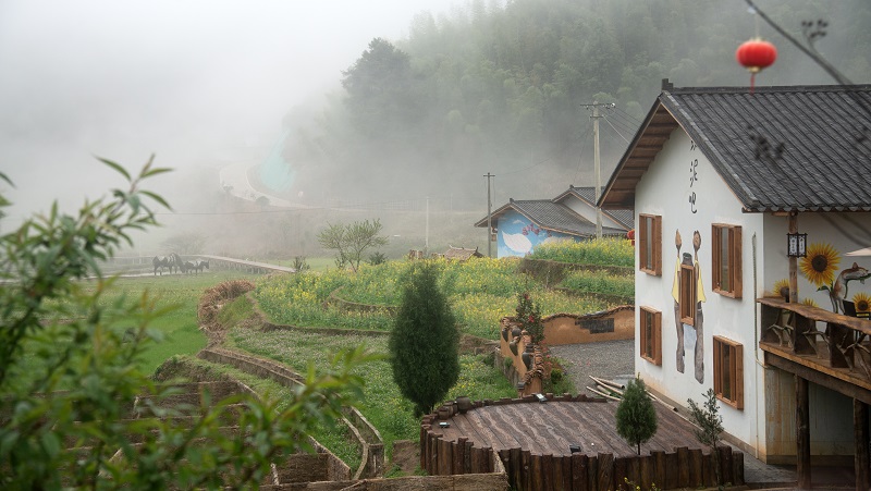 乡村农家美丽画风成景区。