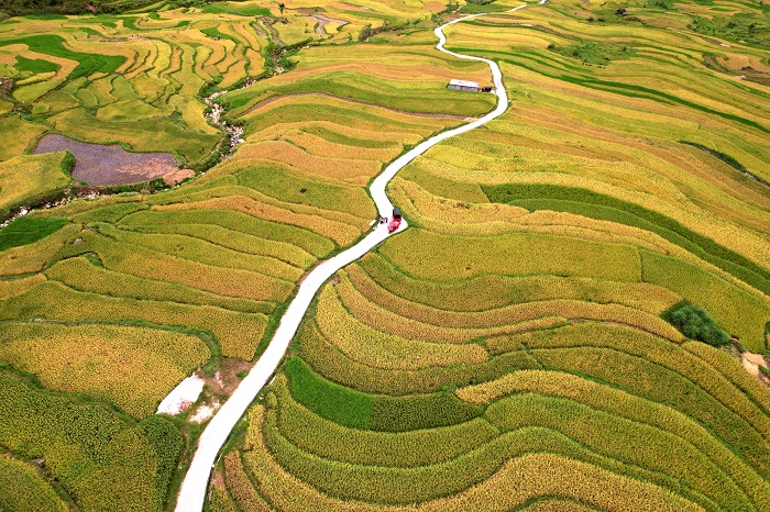 2022年8月21日，在贵州省黔东南苗族侗族自治州从江县刚边壮族乡高麻村拍摄的梯田景色。 (17)