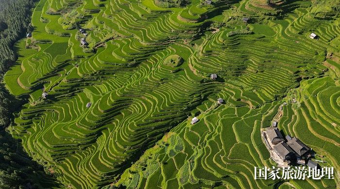 2024年7月22日，在贵州省从江县加榜乡加页村拍摄的梯田景色。  (2)